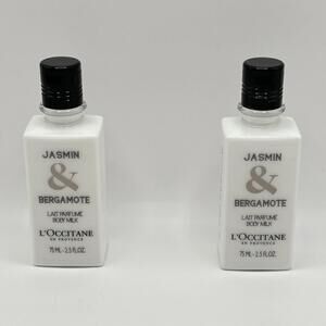 2PK L’Occitane Jasmine and Bergamote Body Milk Lait Parfume 75 ml 2.5 fl oz